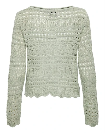 JDY - JDYSun Lay Boatneck Pullover Strik - Desert Sage